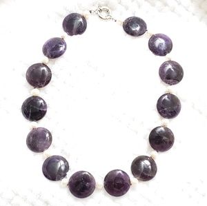 Semi Precious Gemstone, Amethyst set